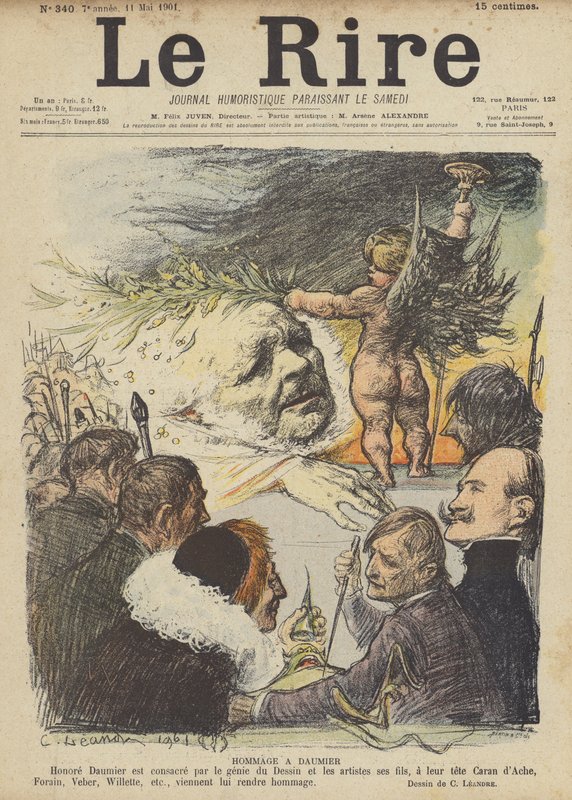 Homage to Honore Daumier, Illustration for Le Rire by Charles Leandre