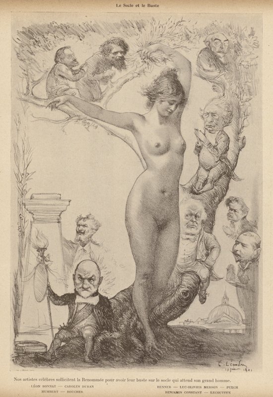 The Plinth and the Bust: Famous French Artists Soliciting Fame for the Right to Occupy the Empty Plinth Awaiting the Bust of a Great Man by Charles Leandre