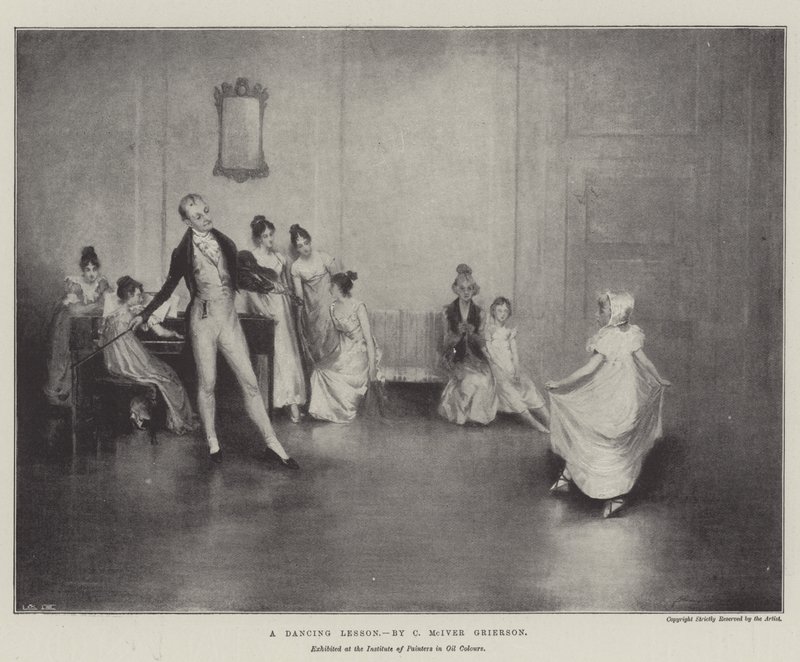 A Dancing Lesson by Charles MacIvor or MacIver Grierson