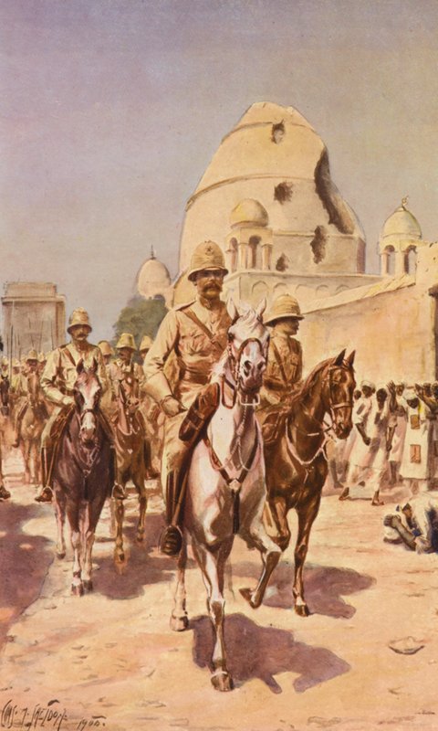 Kitchener at Omdurman by Charles Mills (after) Sheldon