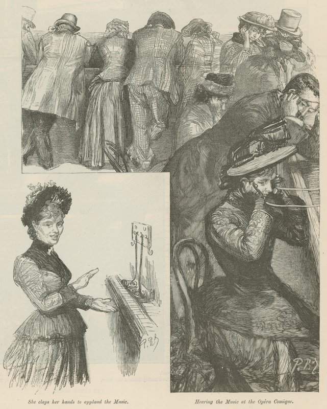Hearing the music at the Opera Comique by Charles Paul Renouard