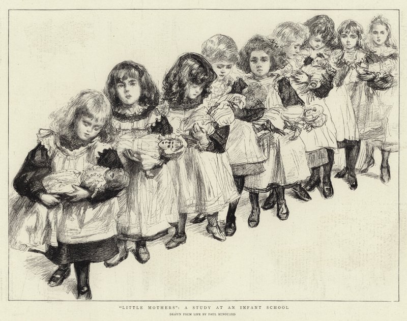 Little Mothers, a study at an Infant School by Charles Paul Renouard