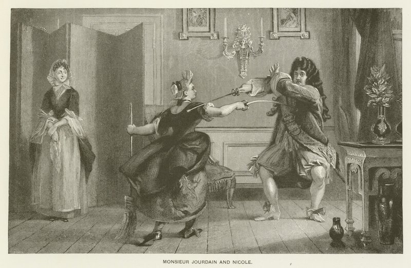 Monsieur Jourdain and Nicole by Charles Robert Leslie