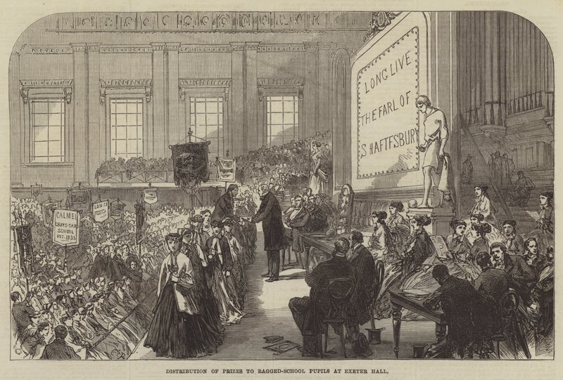 Distribution of Prizes to Ragged-School Pupils at Exeter Hall by Sir John Charles Robinson