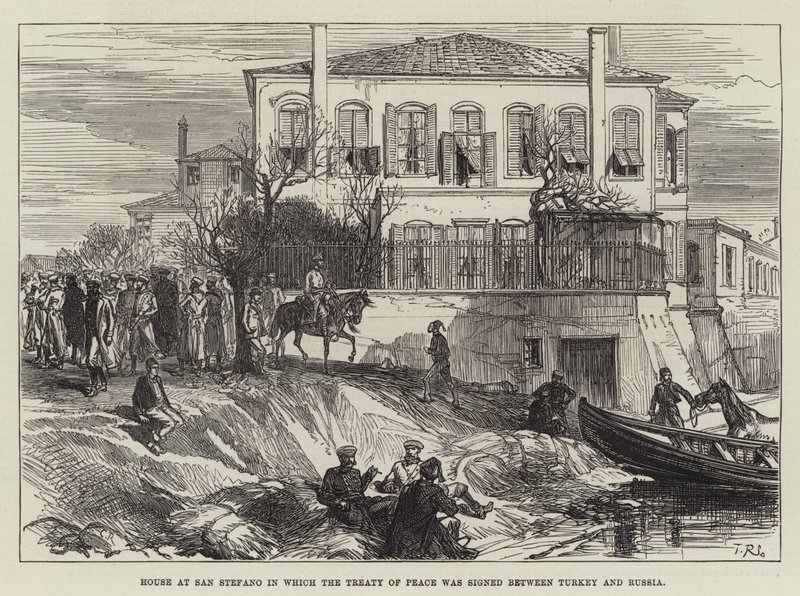 House at San Stefano in which the Treaty of Peace was signed between Turkey and Russia by Sir John Charles Robinson