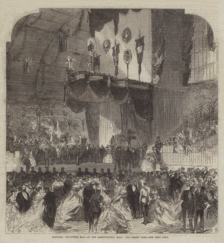 National Volunteer Ball at the Agricultural Hall, the Grand Dais by Sir John Charles Robinson