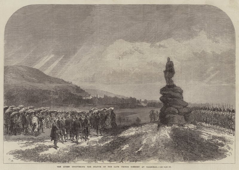 The Queen Uncovering the Statue of the Late Prince Consort at Balmoral by Sir John Charles Robinson