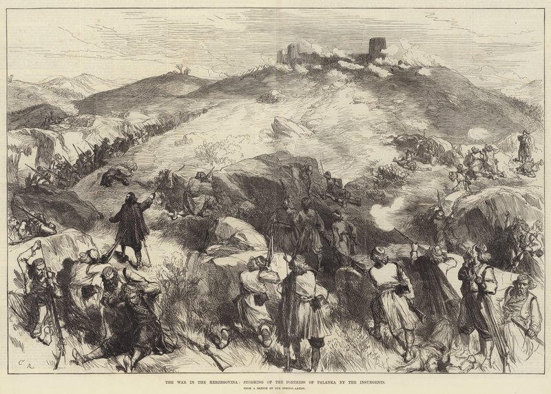 The War in the Herzegovina, Storming of the Fortress of Palanka by the Insurgents by Sir John Charles Robinson