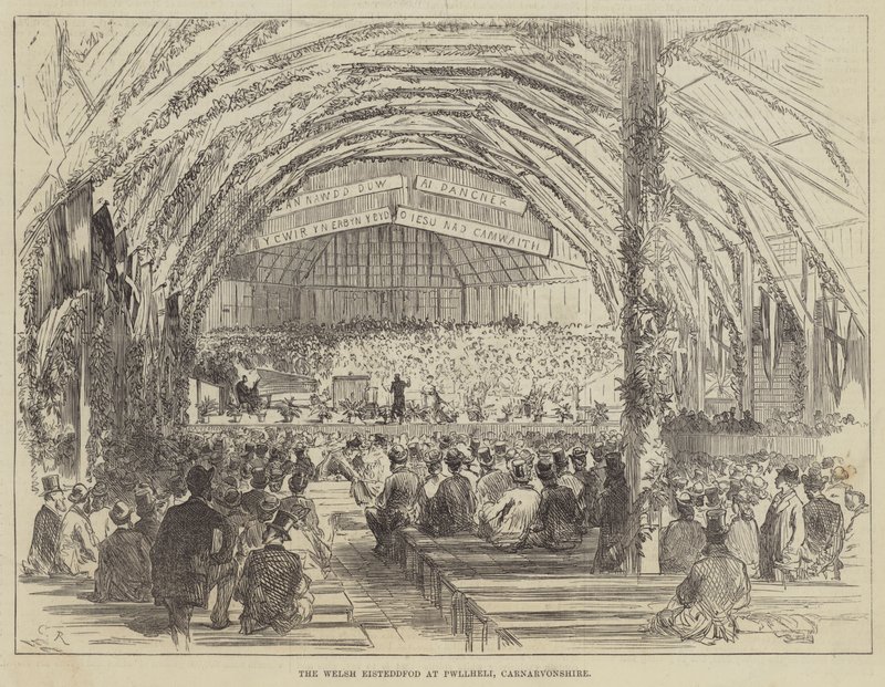 The Welsh Eisteddfod at Pwllheli, Carnarvonshire by Sir John Charles Robinson