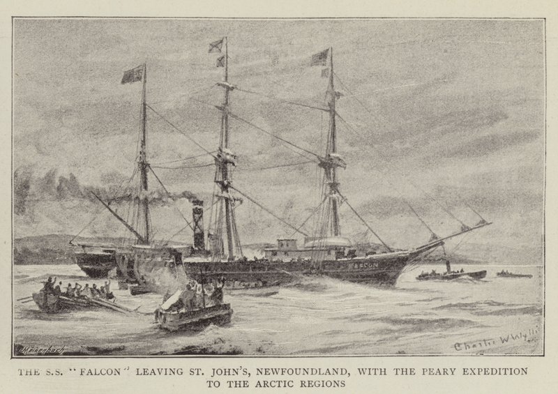 The SS Falcon leaving St John
