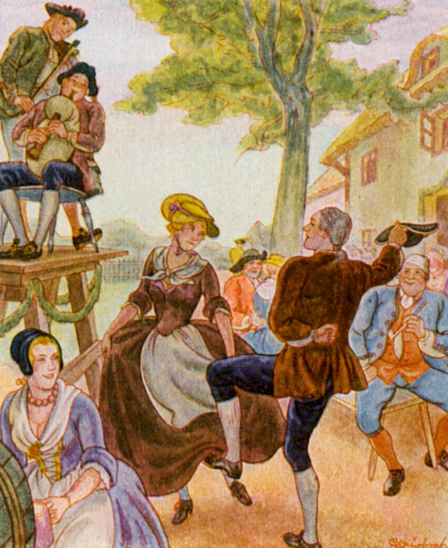 Dance under the Village Linden Tree by Christophe (1856 1945)