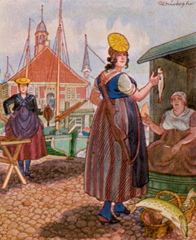 Hamburg Fish Market by Christophe (1856 1945)