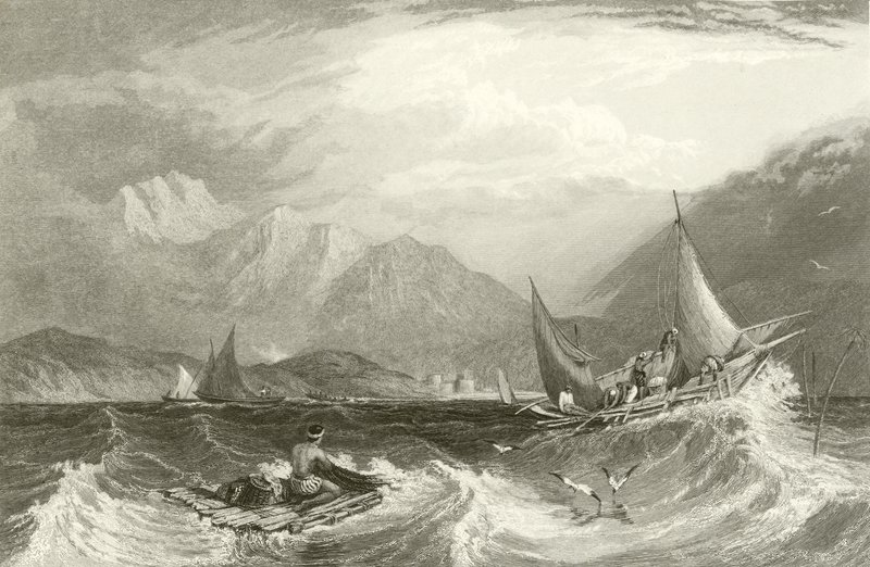 Bombay Harbour - Fishing Boats, in the Monsoon by Clarkson Frederick Stanfield
