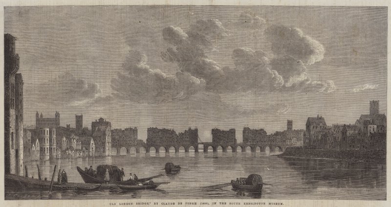 Old London Bridge by Claude de Jongh