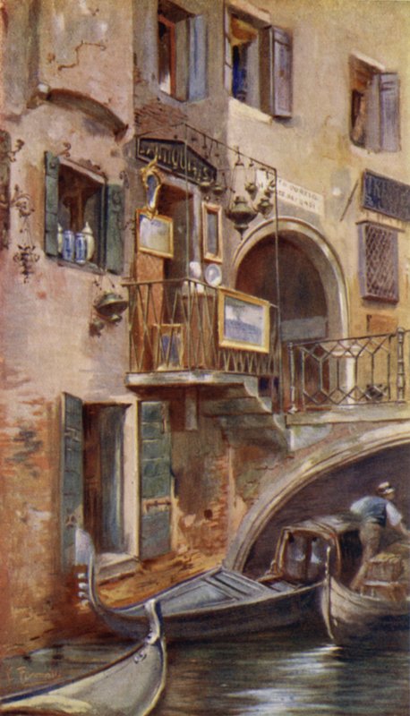 Antiquarian Shop on the Ponte dei Dadi, Venice by Commendator Formilli