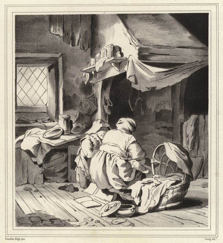 Domestic Scene by Cornelis Pietersz Bega