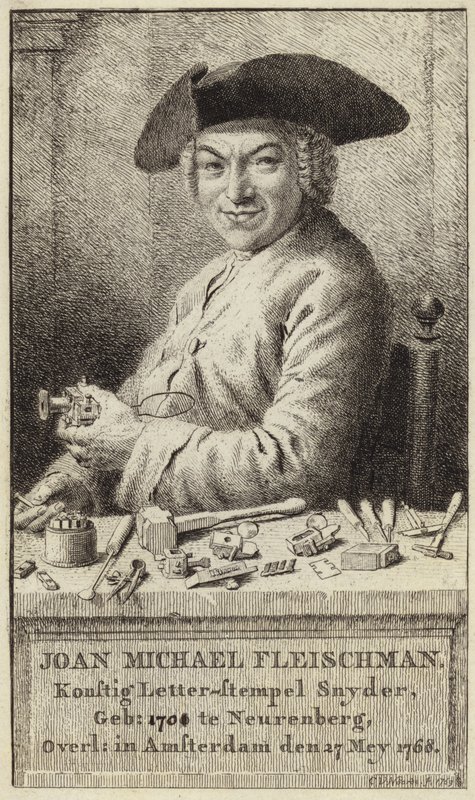 Portrait of Johann Michael Fleischmann by Cornelis van Noorde