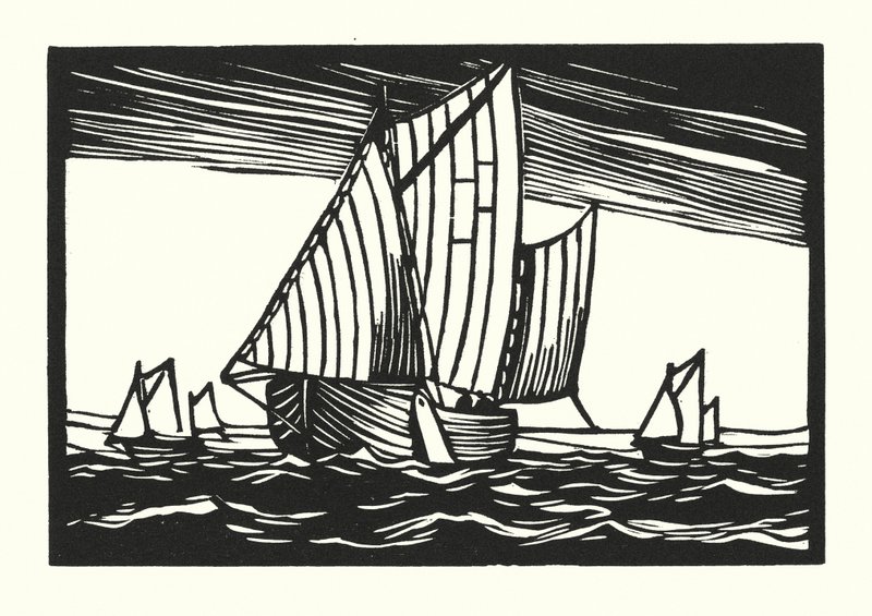 Fishing Boats and Barges: Brighton Hoggies by Cyril A. Wilkinson