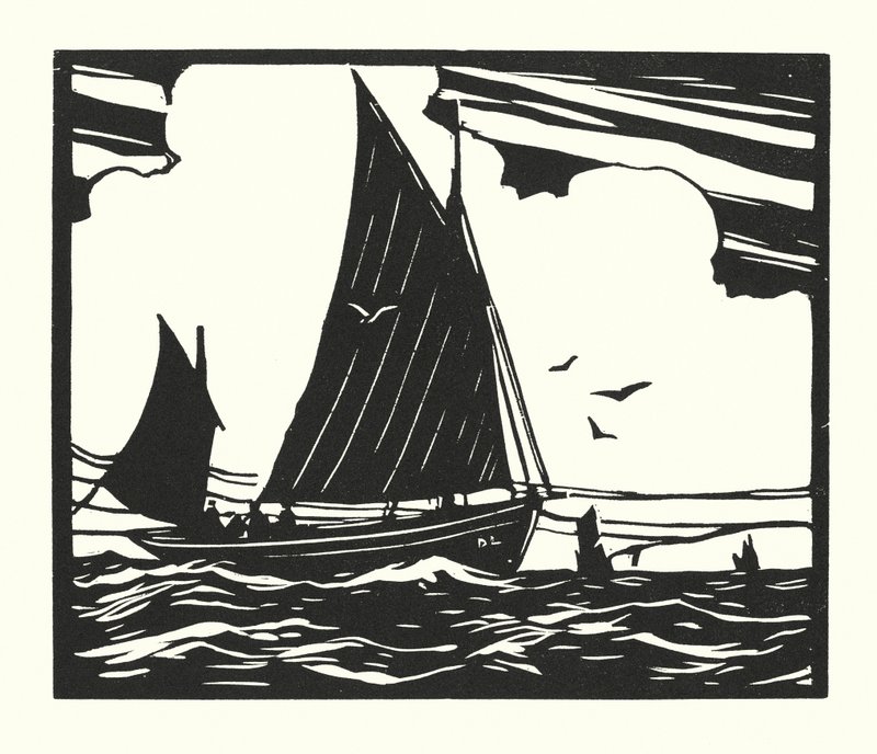 Fishing Boats and Barges: Deal Lugger by Cyril A. Wilkinson