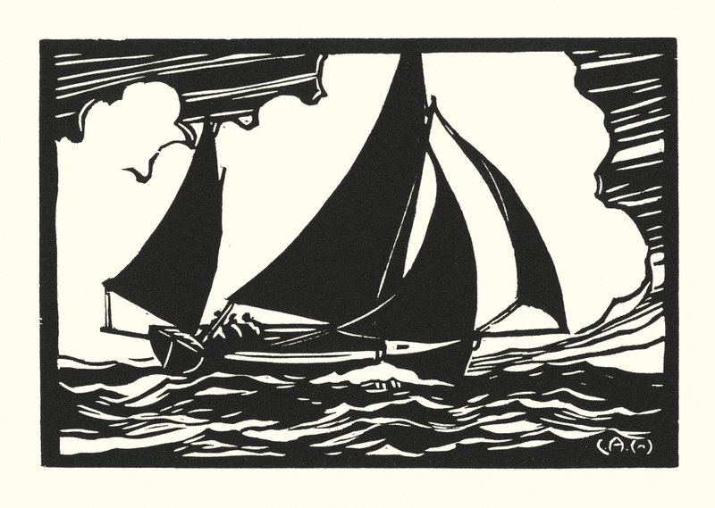 Fishing Boats and Barges: Falmouth Quay Punt by Cyril A. Wilkinson