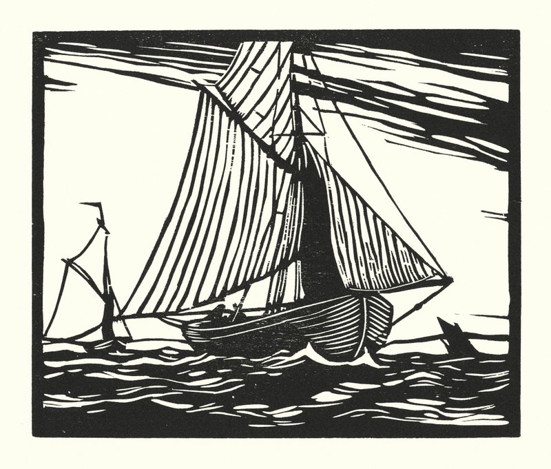 Fishing Boats and Barges: Fishing Smack, Early 19th Century by Cyril A. Wilkinson