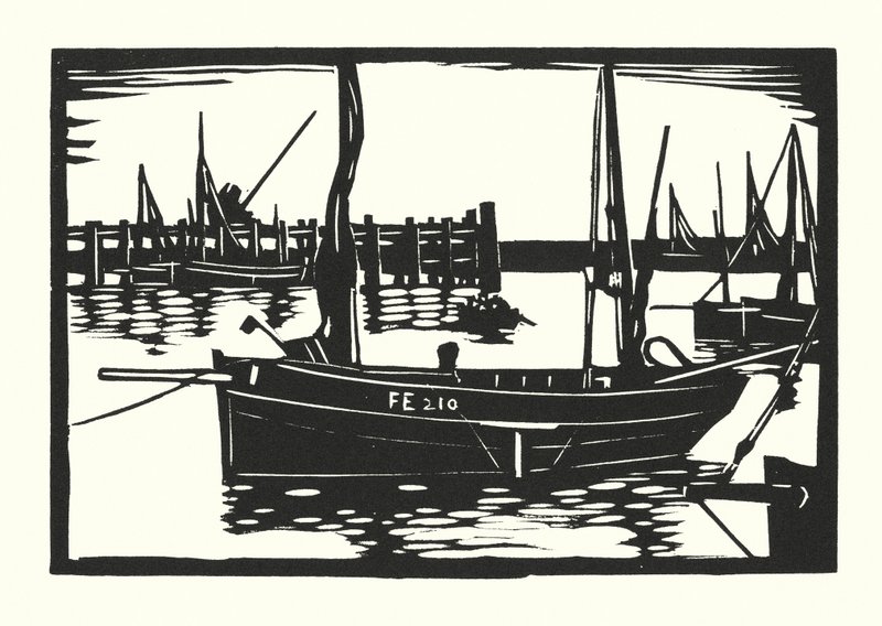 Fishing Boats and Barges: Folkestone Beam-Trawler by Cyril A. Wilkinson