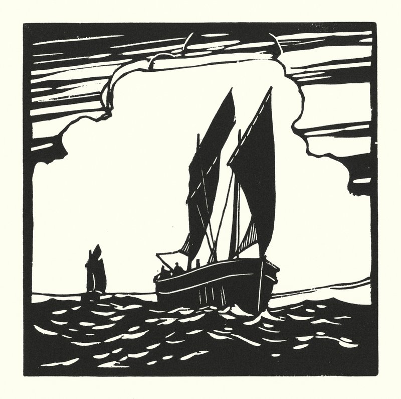 Fishing Boats and Barges: Mounts Bay Drifter by Cyril A. Wilkinson