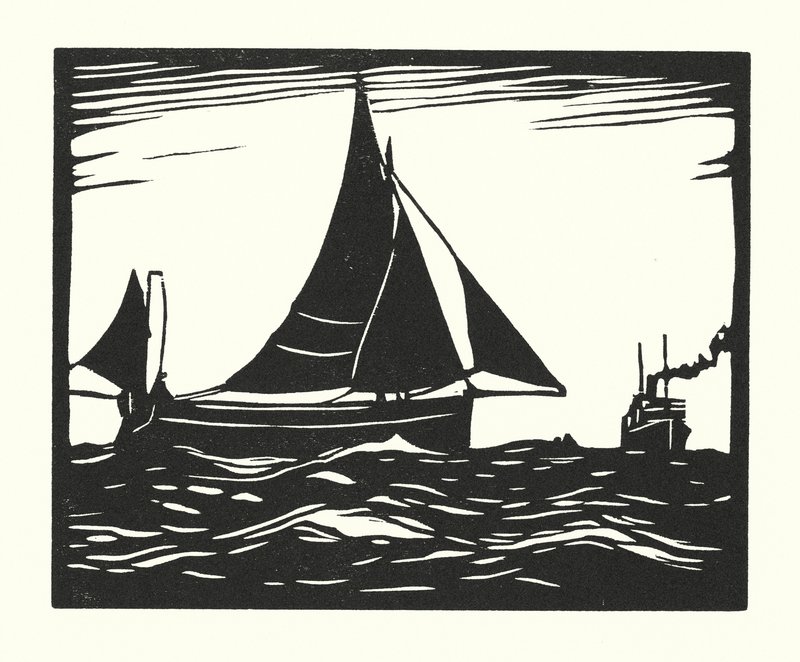 Fishing Boats and Barges: Plymouth Hooker by Cyril A. Wilkinson