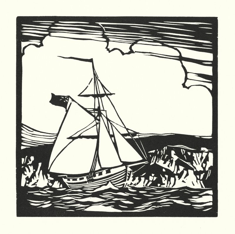 Fishing Boats and Barges: Revenue Cutter by Cyril A. Wilkinson