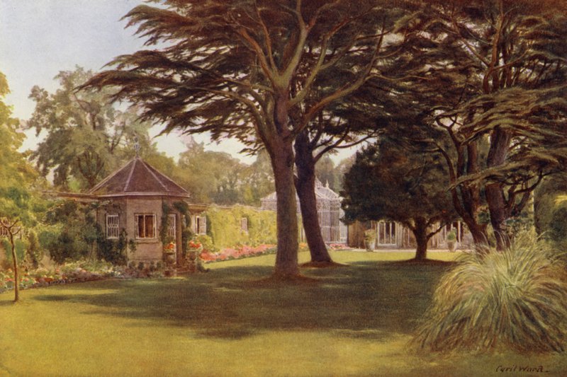 A Cedar spread his dark-green layers of shade, Osborne Cottage by Cyril Ward