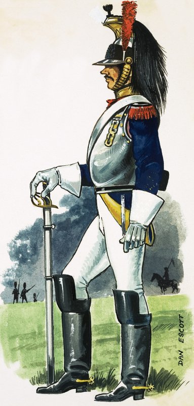 French Mounted Cuirassier of the Imperial Army of France by Dan Escott
