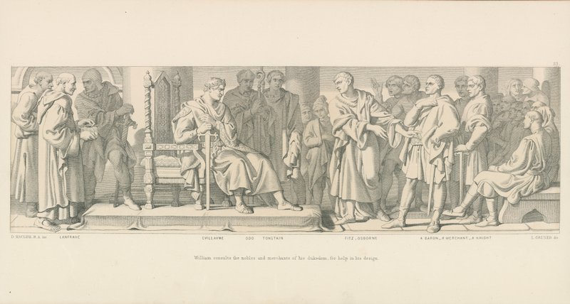 William Consults the Nobles and Merchants of his Dukedom, for Help in his Design by Daniel Maclise
