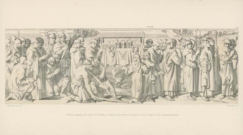 William, Displays the Relics of St. Valery, to Allay the Discontent of a Portion of his Troops at the Proposed Invasion by Daniel Maclise