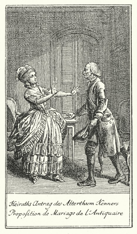 Marriage Proposal of the Antiquary by Daniel Nikolaus (after) Chodowiecki