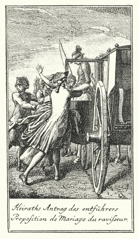 Marriage Proposal of the Kidnapper by Daniel Nikolaus (after) Chodowiecki