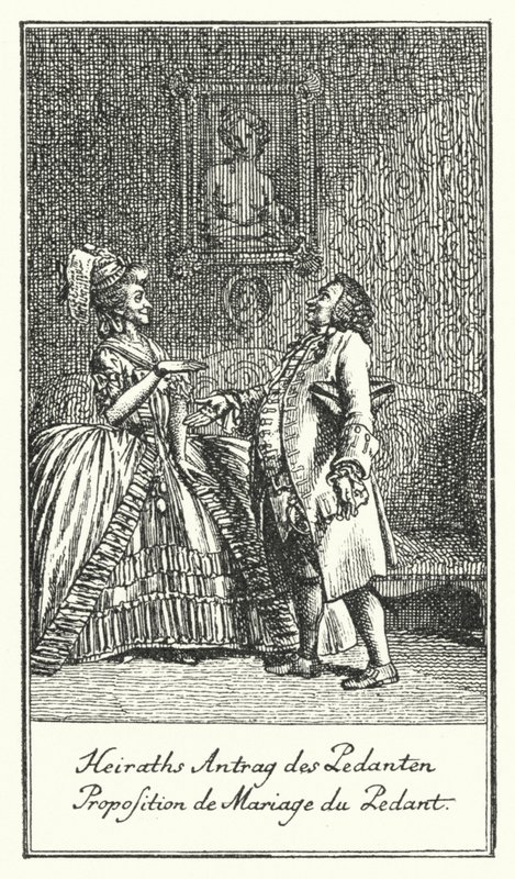 Marriage Proposal of the Pedant by Daniel Nikolaus (after) Chodowiecki