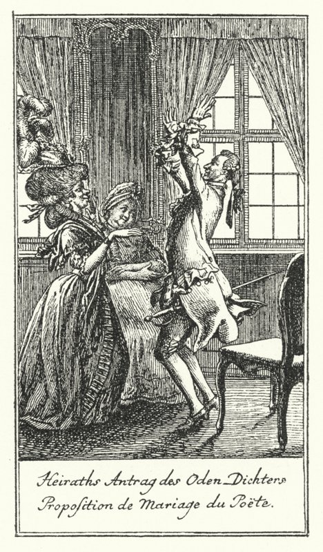 Marriage Proposal of the Poet by Daniel Nikolaus (after) Chodowiecki