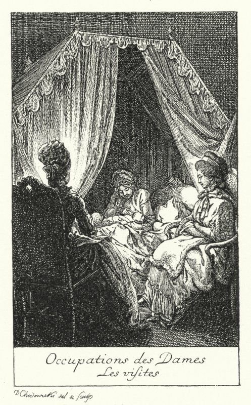 Pursuits of Ladies (engraving) by Daniel Nikolaus (after) Chodowiecki