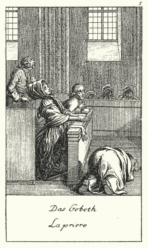 The Prayer by Daniel Nikolaus (after) Chodowiecki