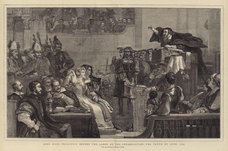 John Knox preaching before the Lords of the Congregation, the Tenth of June, 1559 by David Wilkie