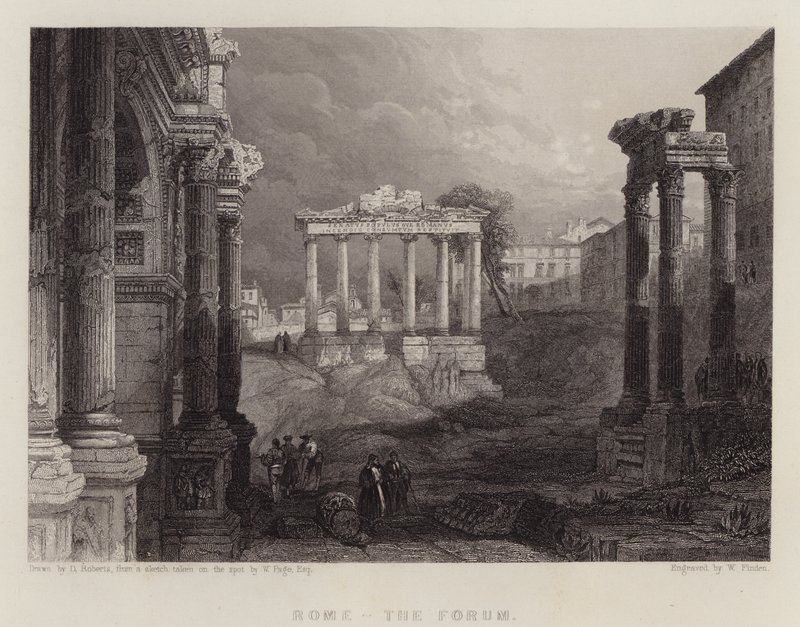Rome, the Forum by David (after) Roberts