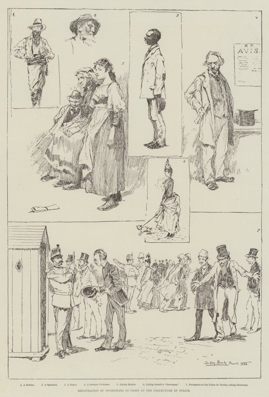 Registration of Foreigners in Paris at the Prefecture of Police by David Hardy