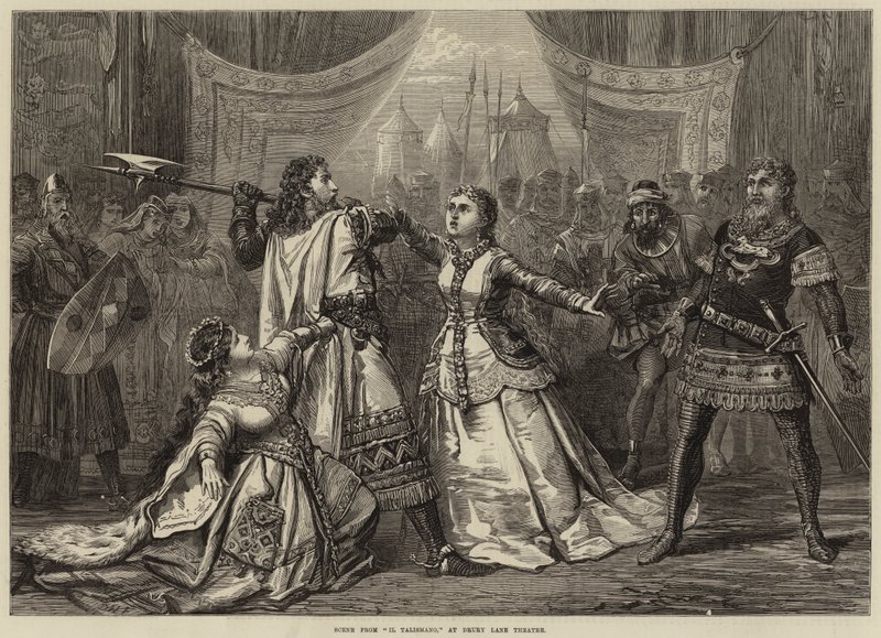 Scene from Il Talismano, at Drury Lane Theatre by David Henry Friston