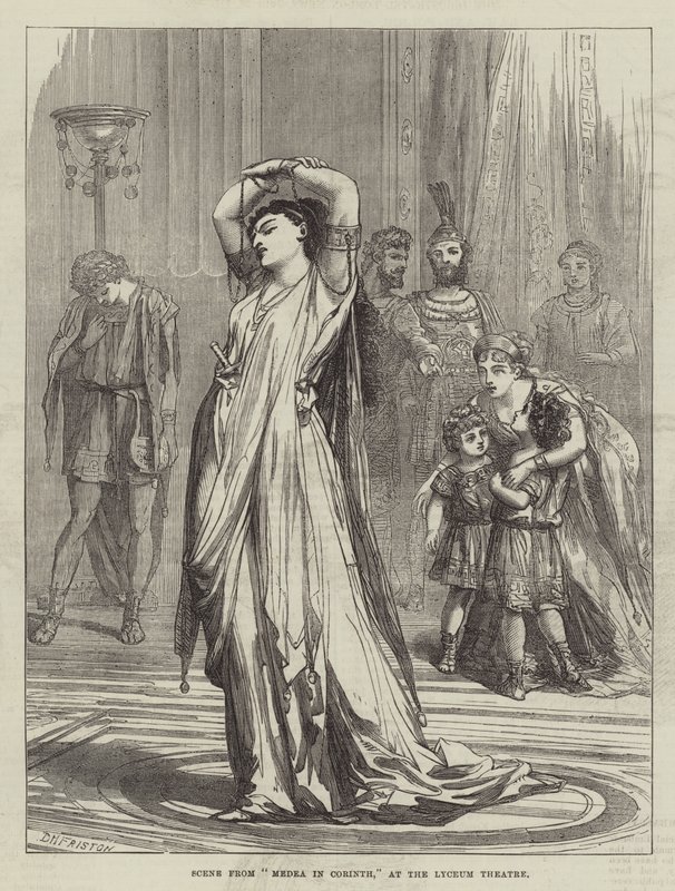 Scene from Medea in Corinth, at the Lyceum Theatre by David Henry Friston