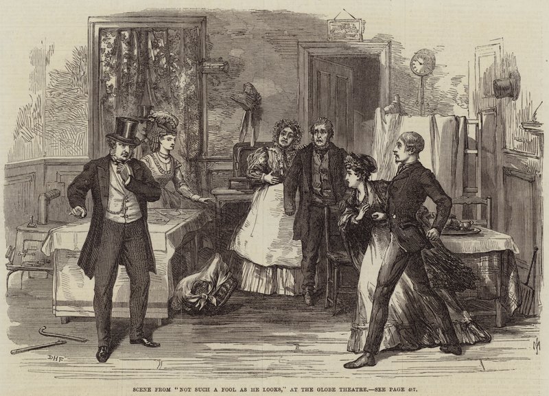Scene from Not Such a Fool as He Looks, at the Globe Theatre by David Henry Friston