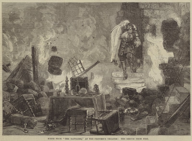 Scene from The Rapparee, at the Princesss Theatre, the Rescue from Fire by David Henry Friston