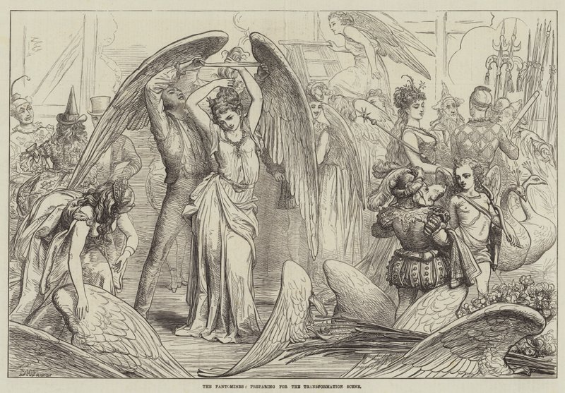 The Pantomimes, preparing for the Transformation Scene by David Henry Friston
