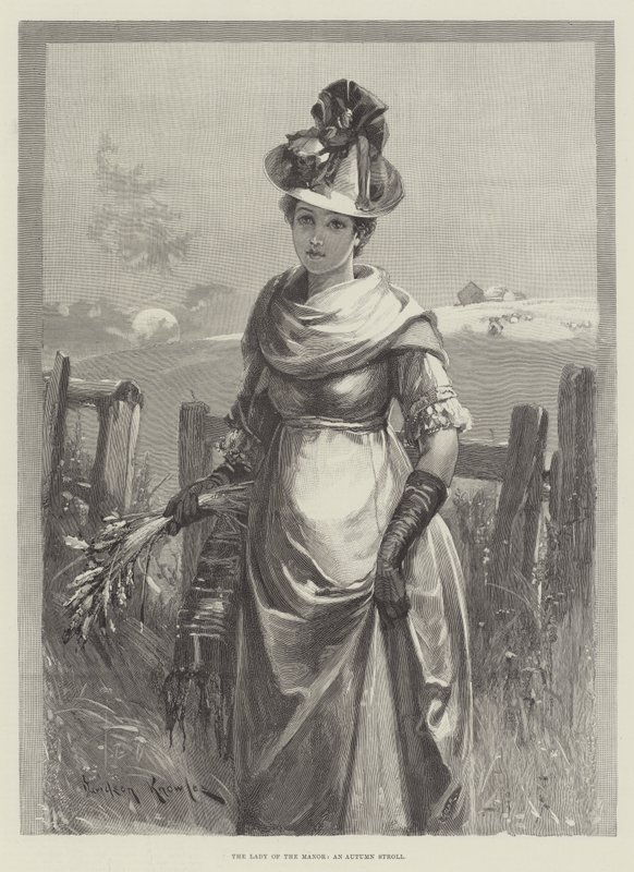 The Lady of the Manor, an Autumn Stroll by Davidson Knowles