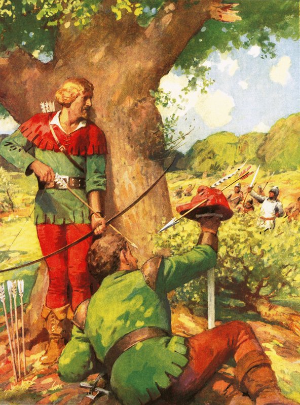 Robin and Little John Confusing the Normans by Derek Charles Eyles