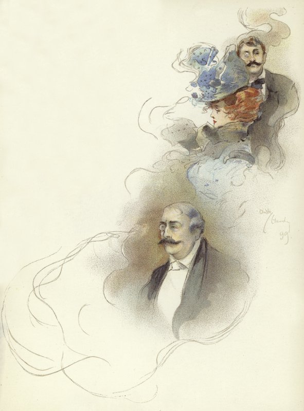Characters at Savoy Dinner by Dudley Hardy